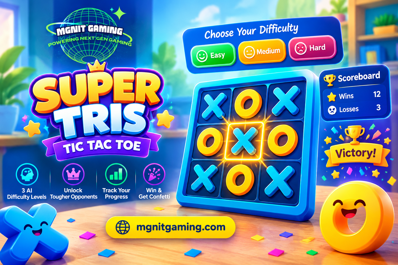 Super Tris Tic Tac Toe | A Colorful Strategy Challenge for All Ages
